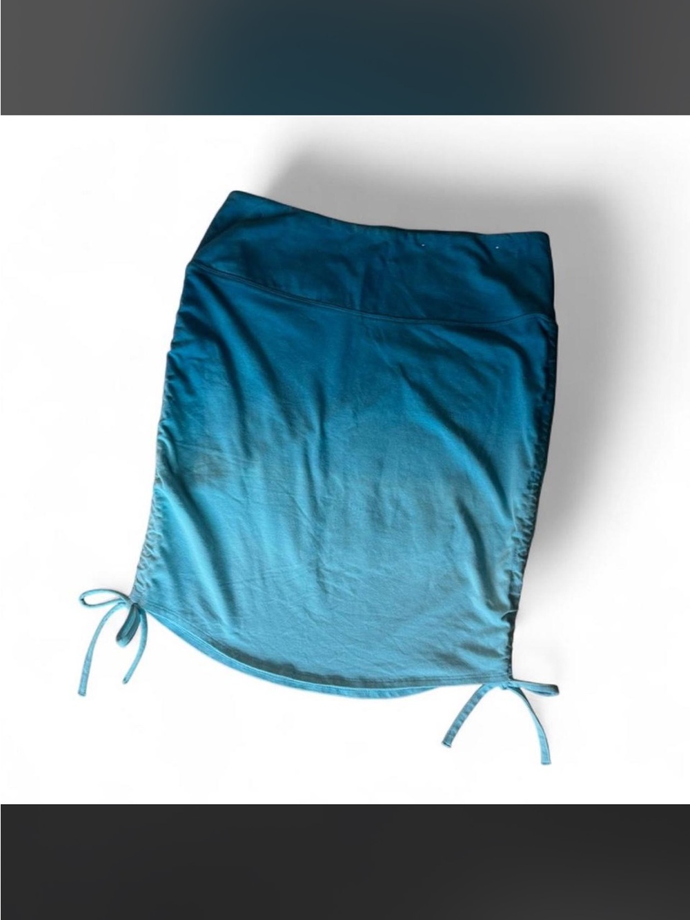 Earth Yoga Ombre Teal-Blue Skirt with Side Ties